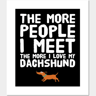 The more people I meet the more I love my dachshund Posters and Art